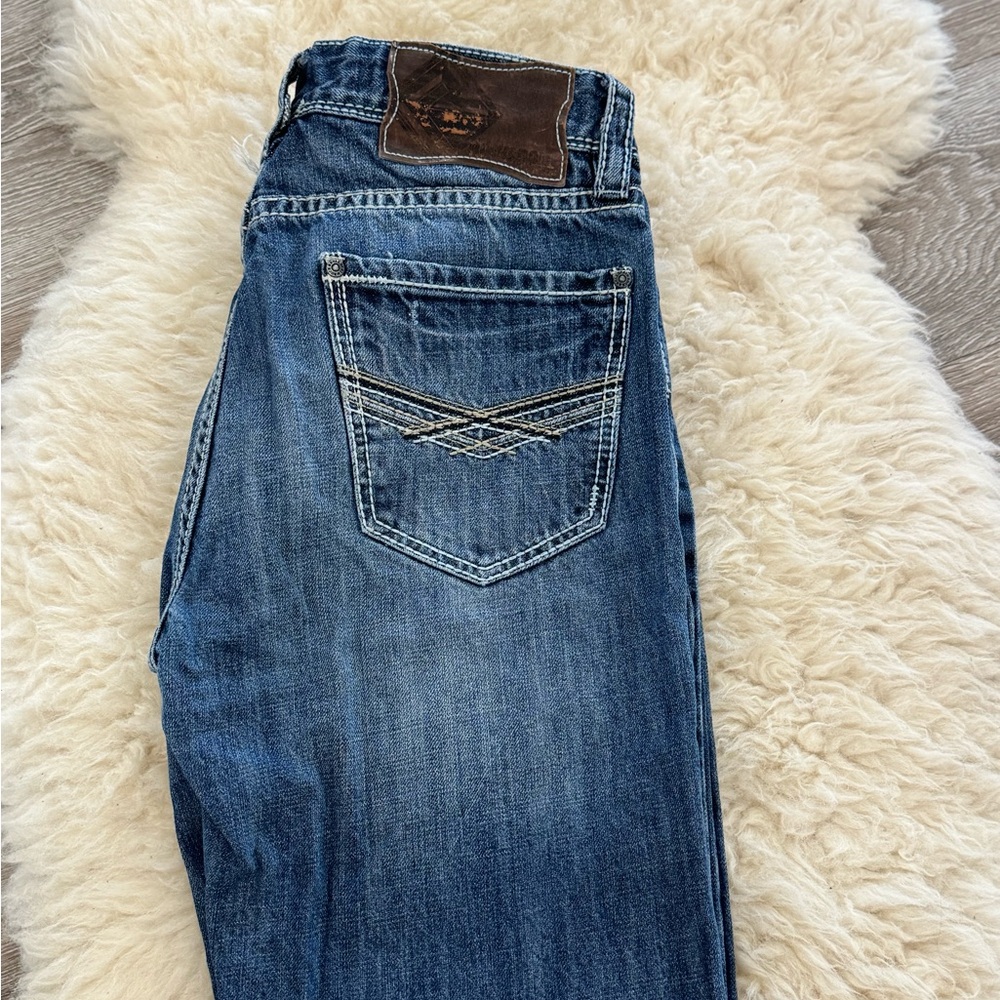 GREAT CONDITION ROCK N ROLL DENIM BLUE JEANS RELAXED STRAIGHT-LEG 33x36